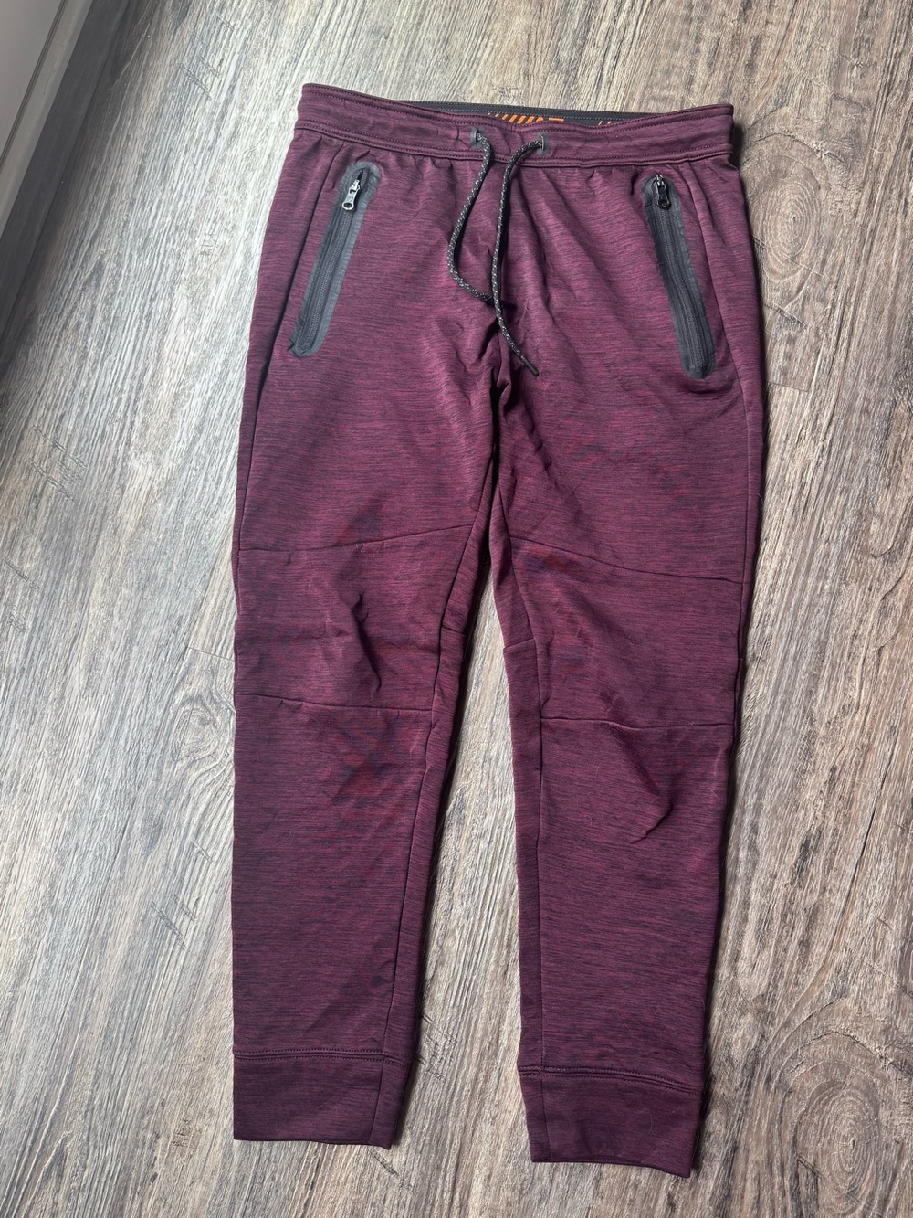 American Eagle Outfitters Burgundy Maroon Zip-Pocket Joggers Small